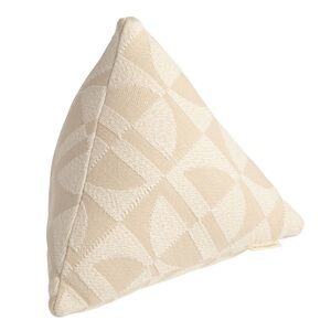 WORLD MARKET Ivory Abstract Geo Jacquard Pyramid Shaped Throw Pillow